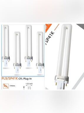 Sunlite PL 2-Pin 9W 4100K Compact Fluorescent Bulbs - White (5 Pack)